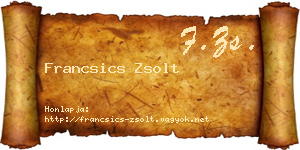 Francsics Zsolt névjegykártya